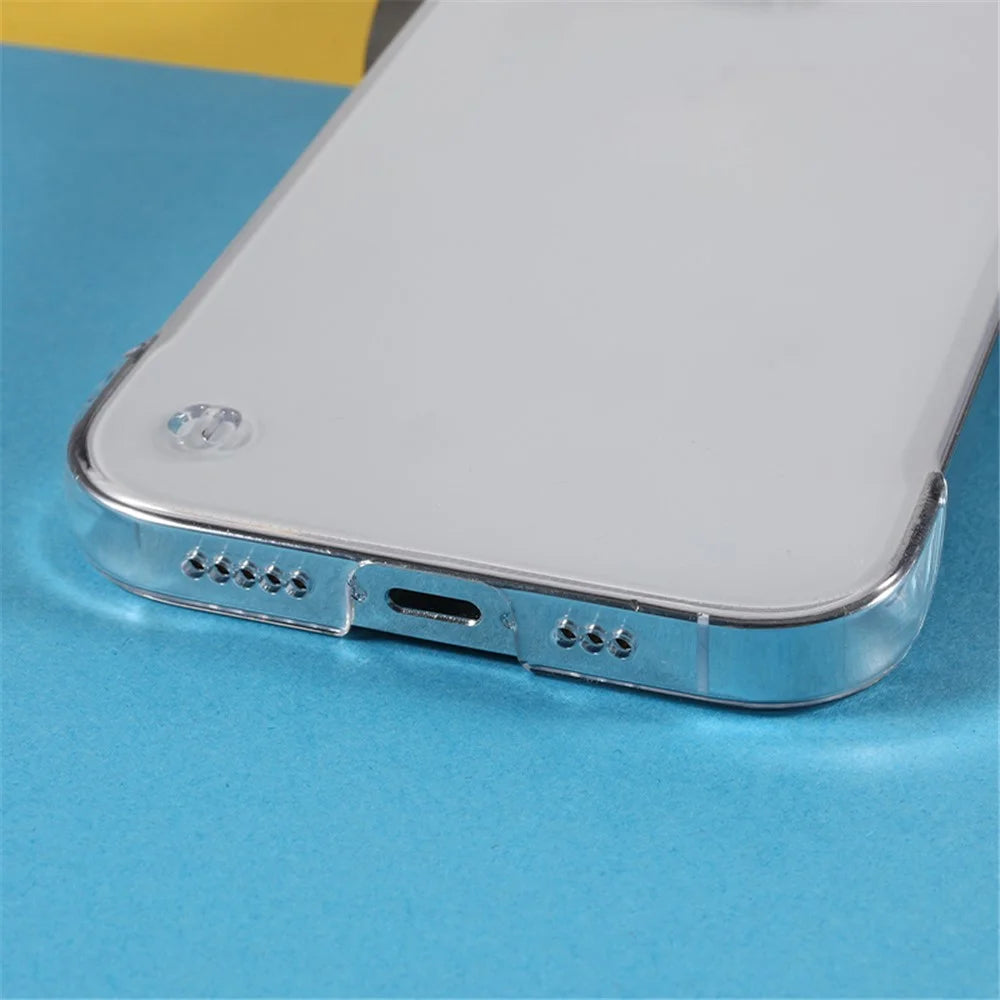 For iPhone 15 Pro Cell Phone Case Ultra-slim Hard PC Transparent Cover - 7