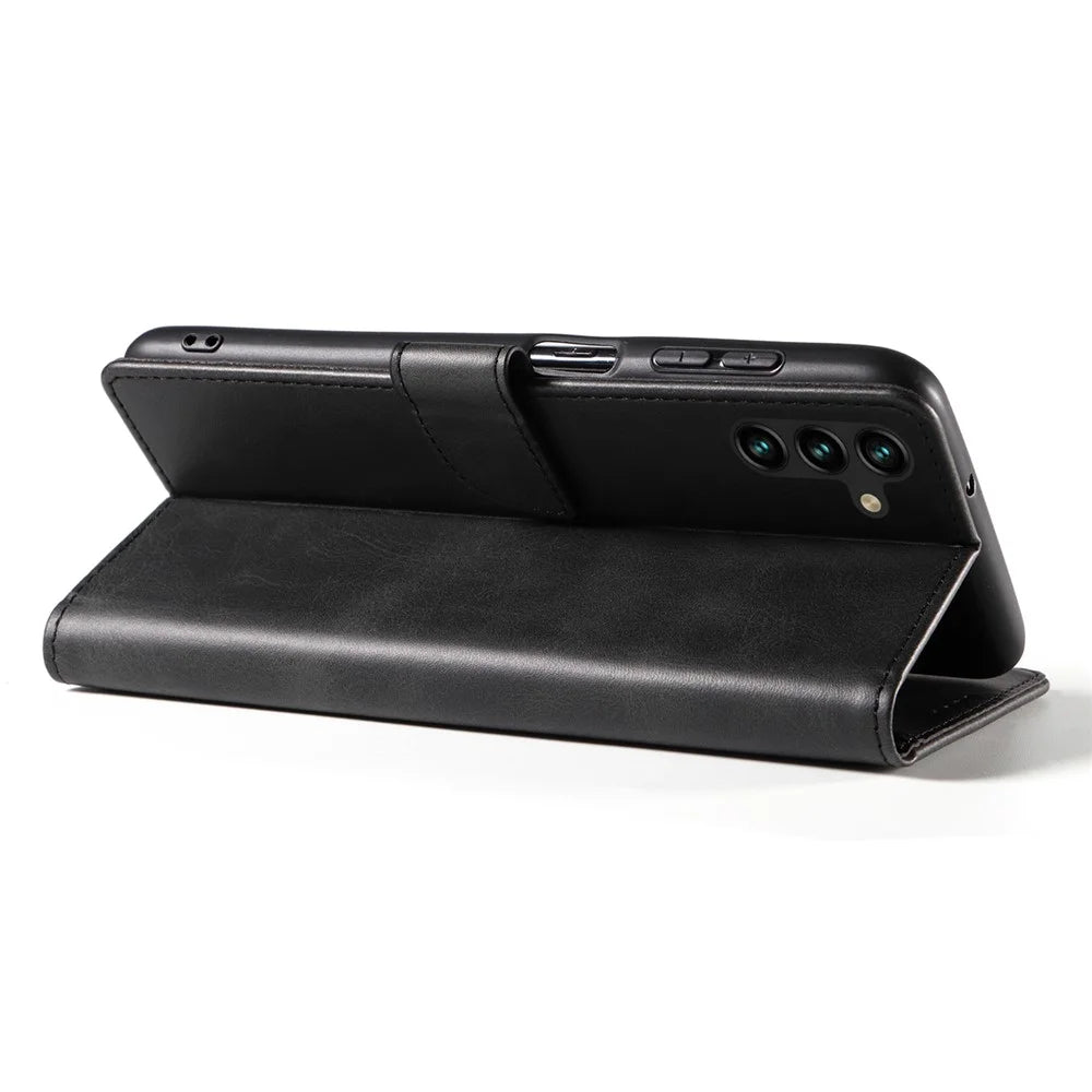 For Samsung Galaxy A15 4G / A15 5G Leather Cover Flip Stand Wallet Phone Case - Black - 3