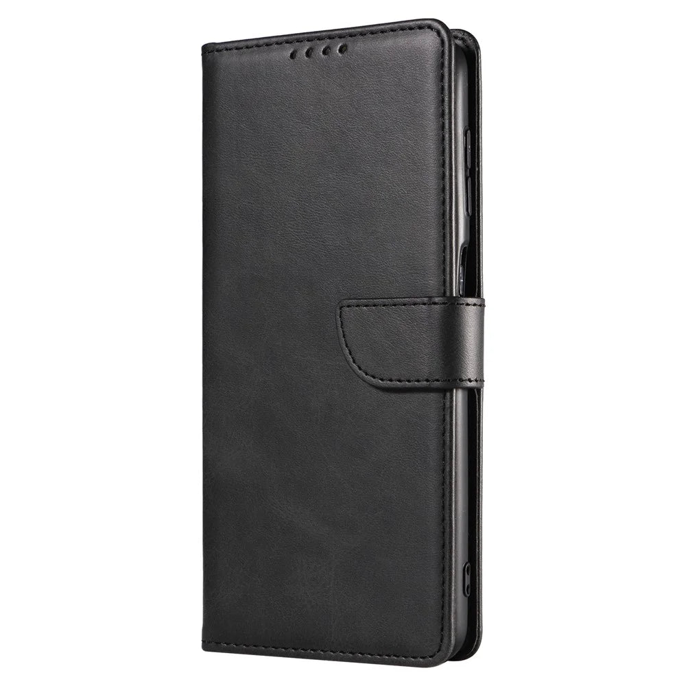 For Samsung Galaxy A15 4G / A15 5G Leather Cover Flip Stand Wallet Phone Case - Black - 7