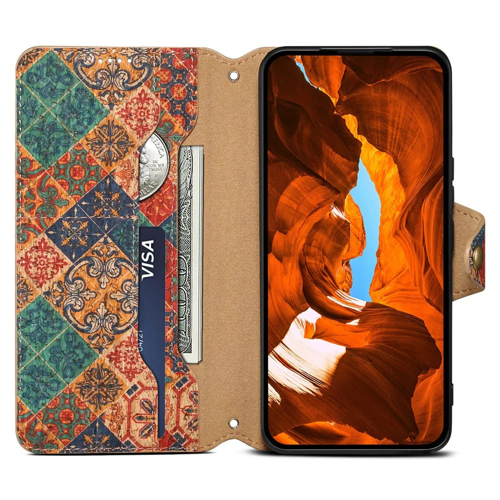 For iPhone XS Max Case Flower Printing Wallet Protective Phone Leather Cover - Winter / Blue - 2