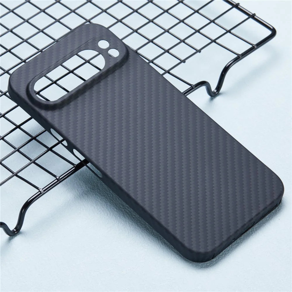 For Google Pixel 9 Pro Case 1500D Coarse Texture Aramid Fiber Precise Lens Cutout Phone Shell - Black - 2