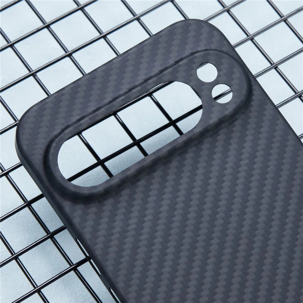 For Google Pixel 9 Pro Case 1500D Coarse Texture Aramid Fiber Precise Lens Cutout Phone Shell - Black - 4