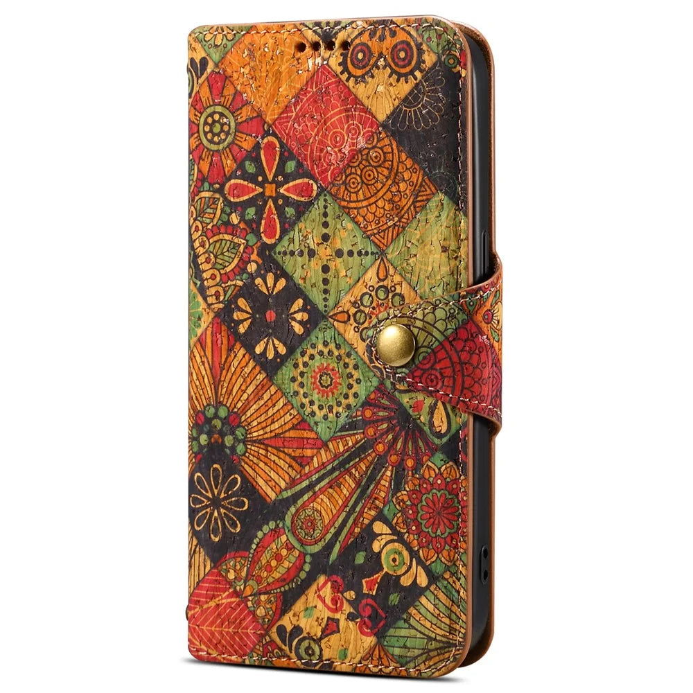 For iPhone 11 Pro Leather Case Floral Printing Stand Wallet Phone Cover - Autumn / Yellow - 5