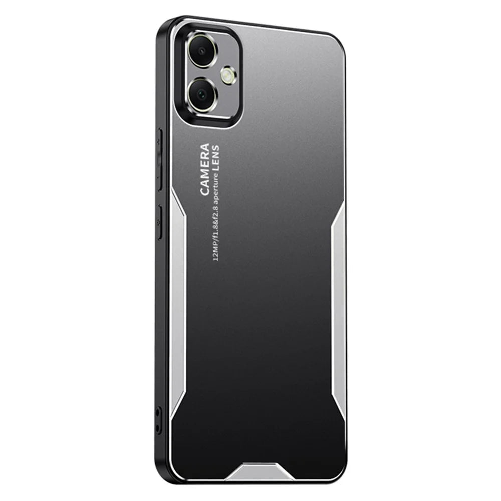 For Samsung Galaxy A05 4G Anti-Scratch Case Aluminum Alloy+TPU+PC Hybrid Phone Cover - Silver - 1