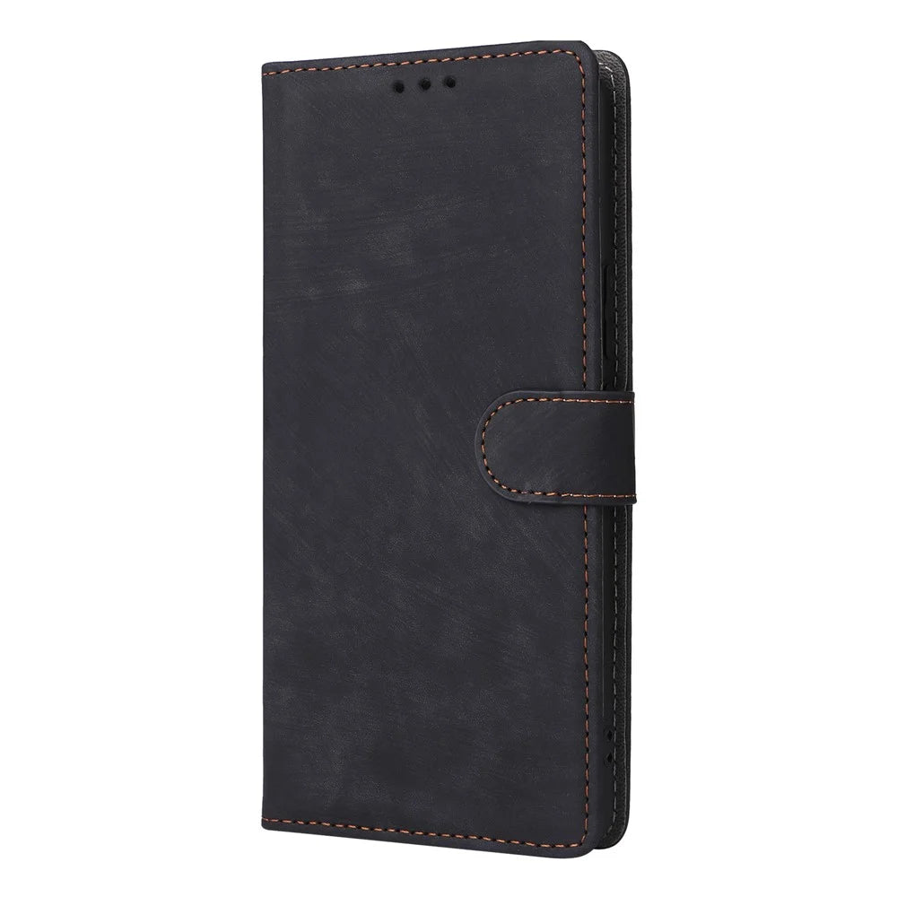 For Asus Zenfone 11 Ultra 5G Case with Strap RFID Blocking Wallet Phone Leather Cover - Black - 6
