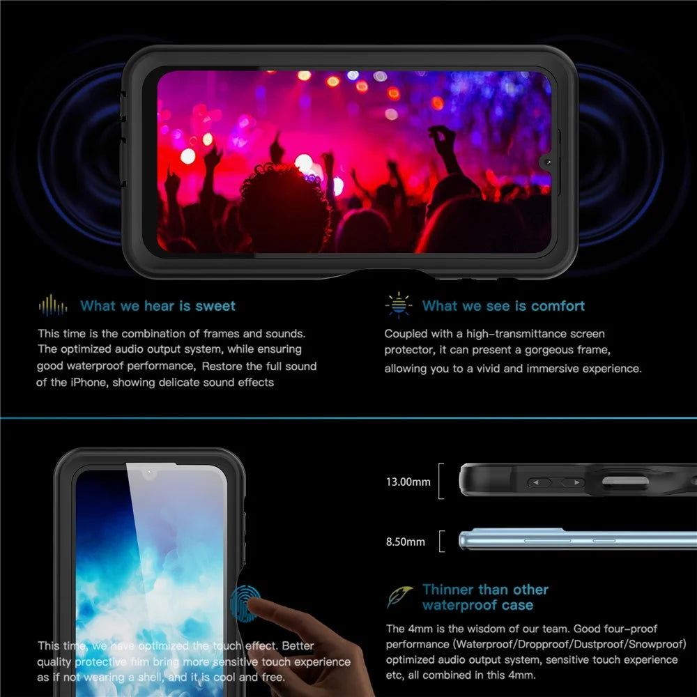REDPEPPER A Series For Samsung Galaxy A25 5G (Global) (161.0 x 76.5 x 8.3mm) Anti-Drop Case Built-in Screen Protector IP68 Underwater Phone Cover - 2