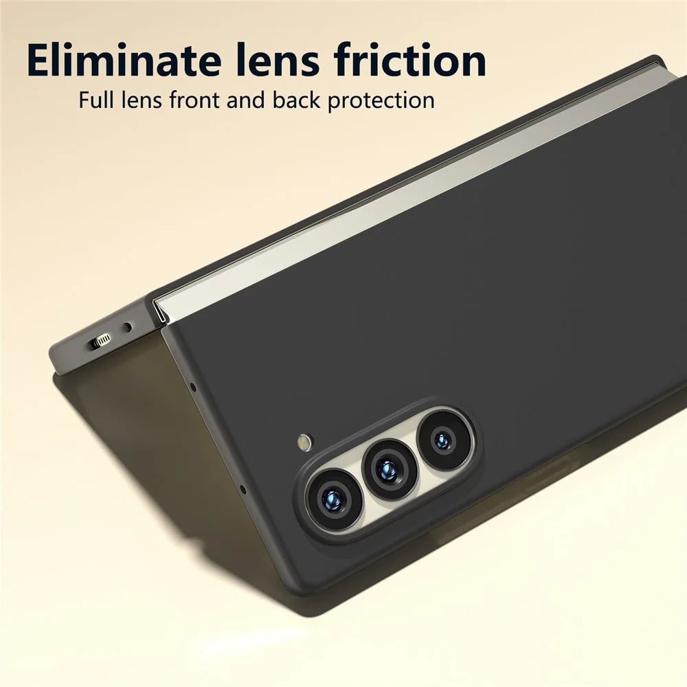 For Samsung Galaxy Z Fold6 5G PC Case Skin-touch Anti-scratch Folding Phone Cover - Black - 4