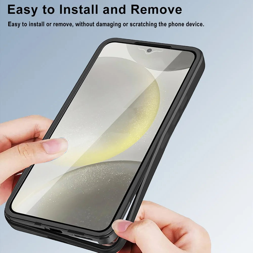 For Samsung Galaxy S25+ / S24+ Case Acrylic + TPU Protective Phone Shell, Black - 4