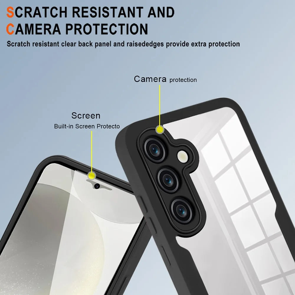 For Samsung Galaxy S25+ / S24+ Case Acrylic + TPU Protective Phone Shell, Black - 5