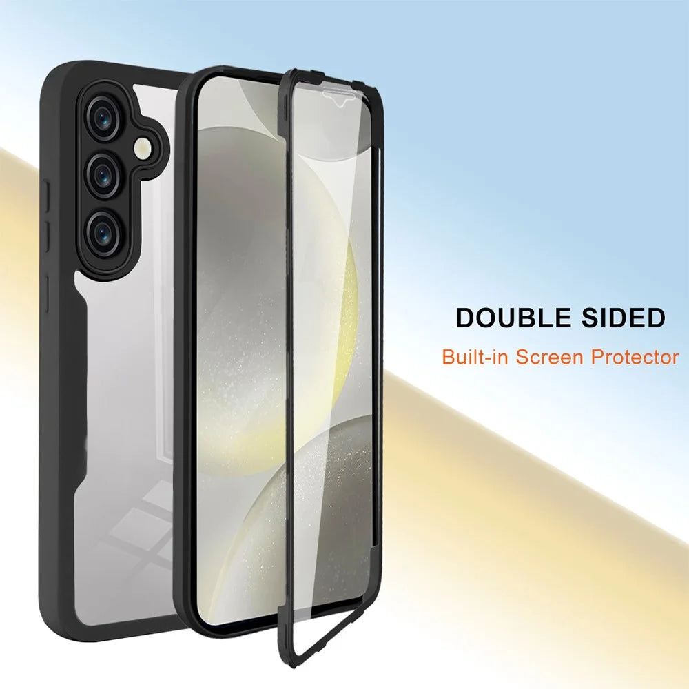 For Samsung Galaxy S25+ / S24+ Case Acrylic + TPU Protective Phone Shell, Black - 6