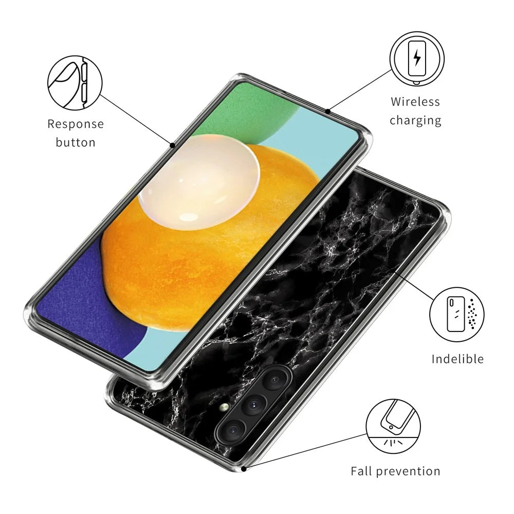 For Samsung Galaxy A14 5G / Galaxy A14 4G Case Soft TPU Pattern Printed Phone Shell - Marble Texture - 3