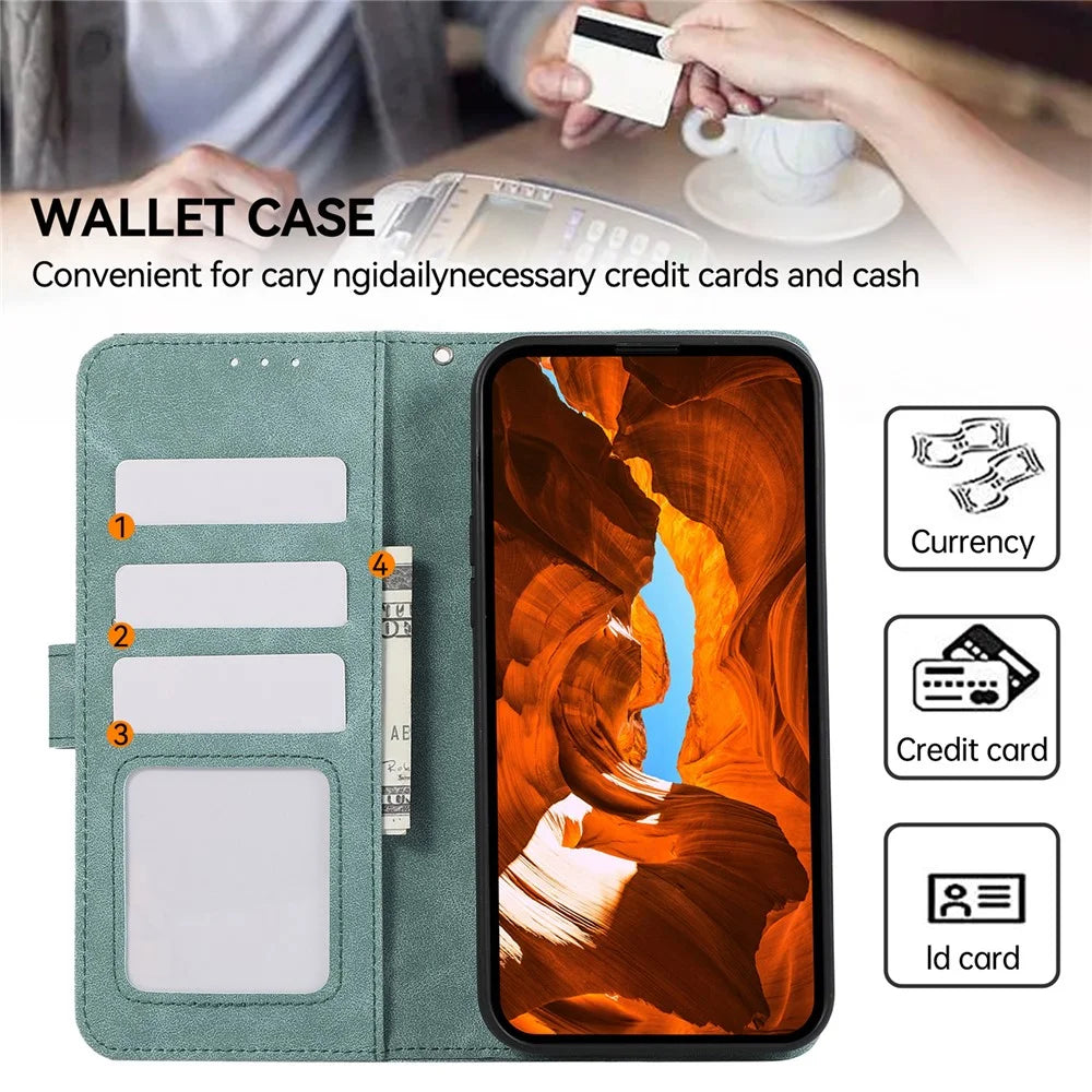 ABEEL For Samsung Galaxy S21 FE 5G RFID Blocking Stand PU Leather Phone Shell Protective Cover - Baby Blue - 5