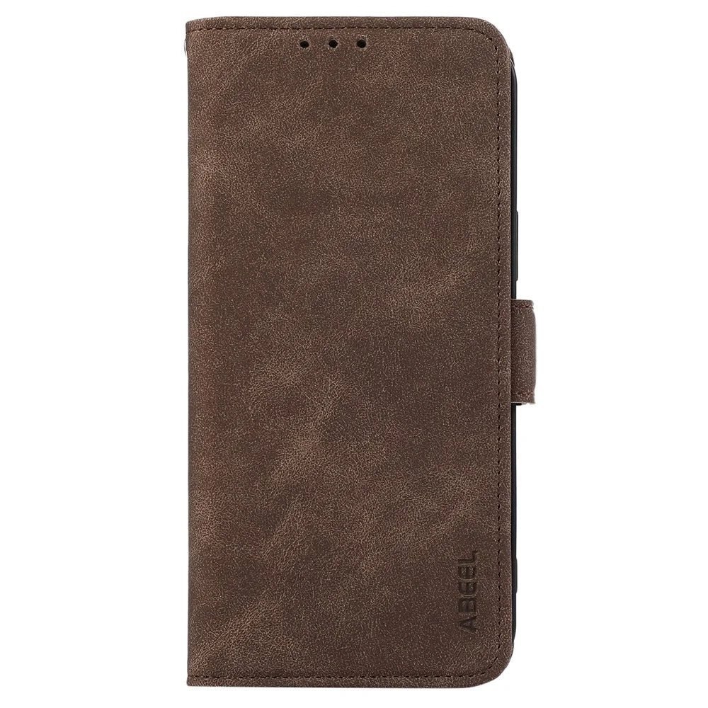 ABEEL For Samsung Galaxy S21 4G / 5G Case Wallet Leather Cover RFID Blocking Funtion - Brown - 6