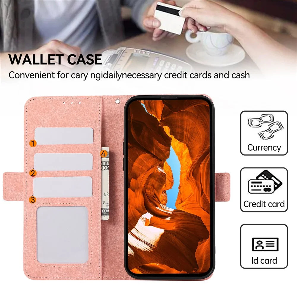 ABEEL For Samsung Galaxy S21+ 5G Case PU Leather Magnetic Clasp Protect RFID Blocking Phone Cover - Pink - 5