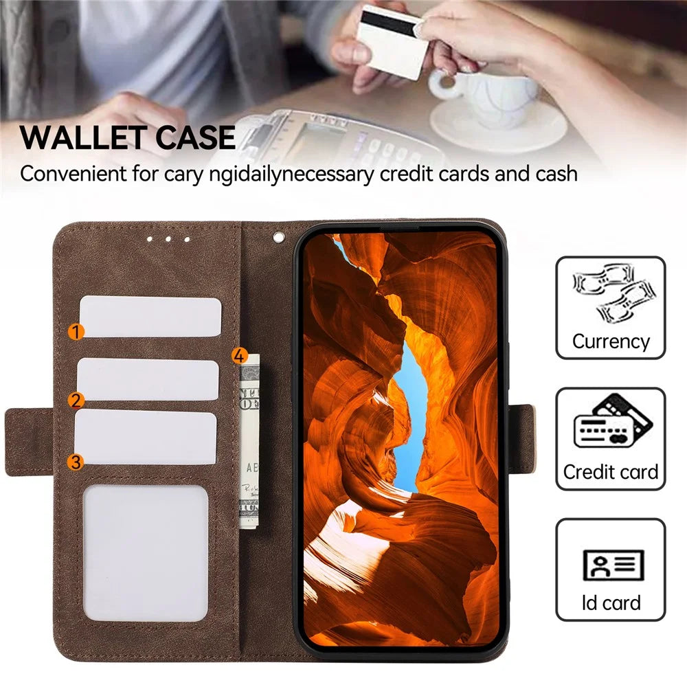 ABEEL For iPhone 13 6.1 inch RFID Blocking Stand PU Leather Protective Shell Phone Protective Cover - Brown - 5