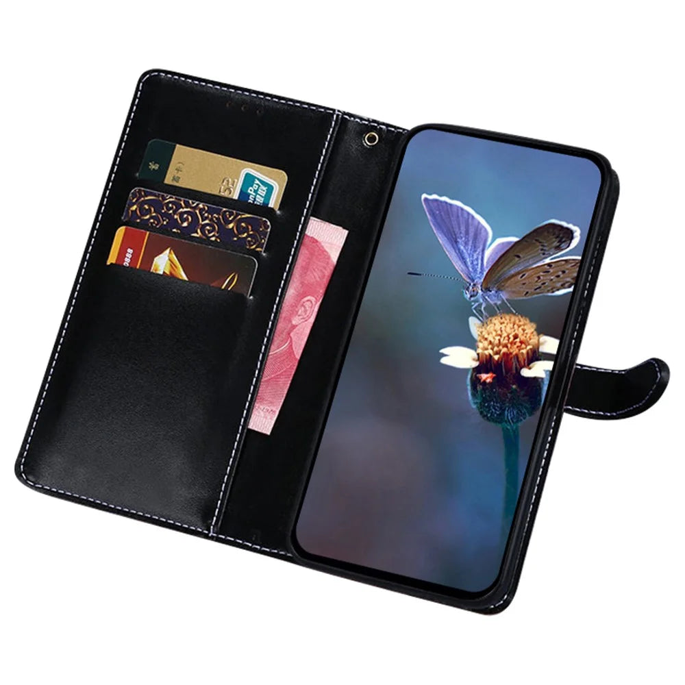 IDEWEI For Realme 12 Pro 5G / 12 Pro+ 5G Case Crocodile Texture PU Leather Flip Wallet Phone Cover - Black - 2
