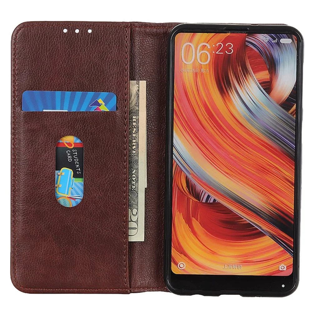 For Google Pixel 10 Pro / 10 / 9 Pro / 9 Cell Phone Case Split Leather Drop-Proof Cover with Wallet Stand - Brown - 2