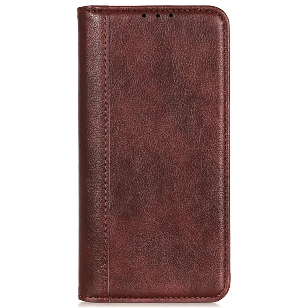 For Google Pixel 10 Pro / 10 / 9 Pro / 9 Cell Phone Case Split Leather Drop-Proof Cover with Wallet Stand - Brown - 6