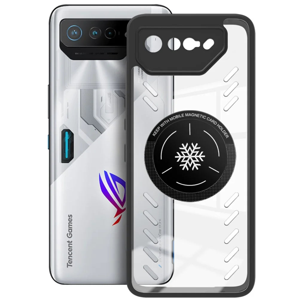 IMAK UX-9A Series for Asus ROG Phone 7 5G / Phone 7 Ultimate 5G / Phone 7 Pro Case Clear PC+TPU Heat Dissipation Phone Shell - 1