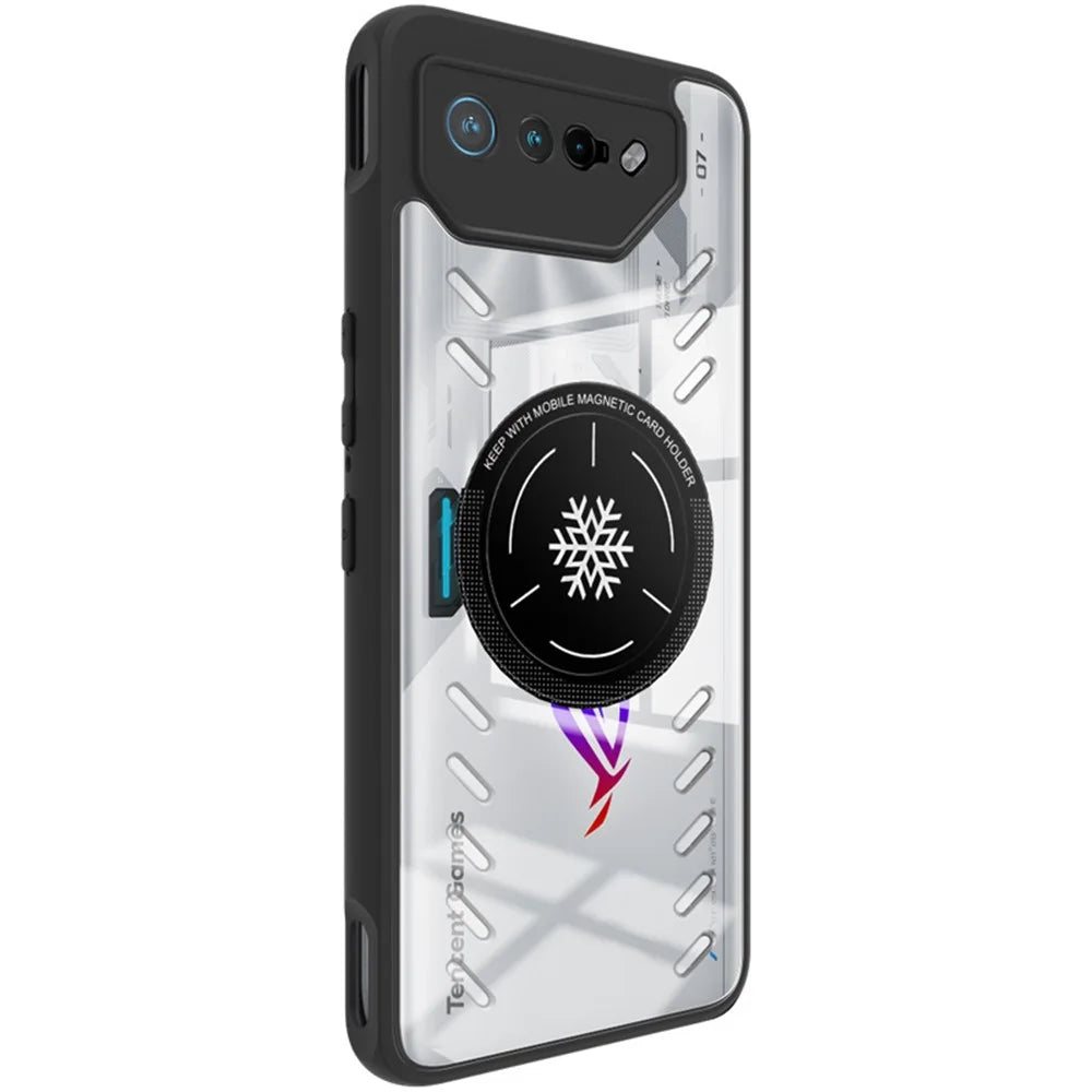 IMAK UX-9A Series for Asus ROG Phone 7 5G / Phone 7 Ultimate 5G / Phone 7 Pro Case Clear PC+TPU Heat Dissipation Phone Shell - 7