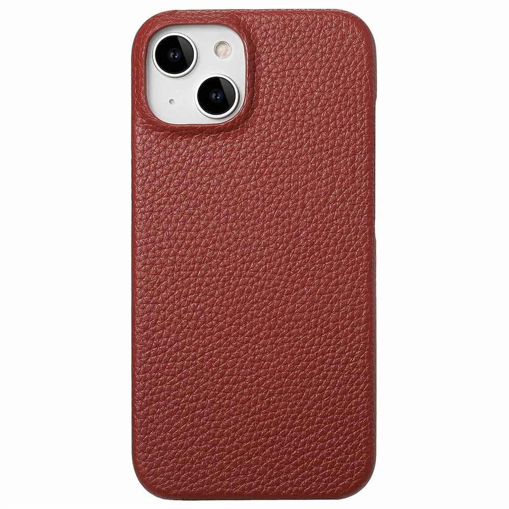 Y1 For iPhone 14 Plus Case Anti-scratch Litchi Texture PU Leather Coated PC Phone Cover - Red - 2