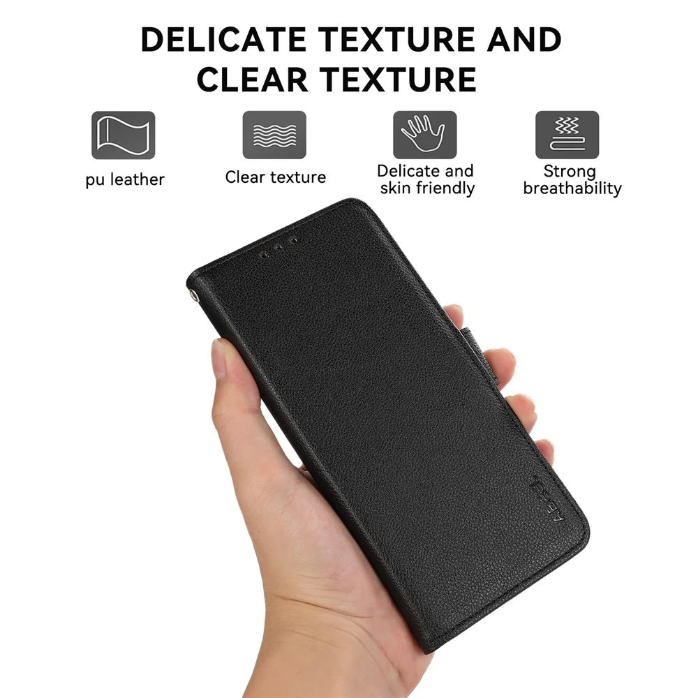 ABEEL For Samsung Galaxy S25+ / S24+ Case RFID Blocking Wallet Phone Leather Cover - Black - 7