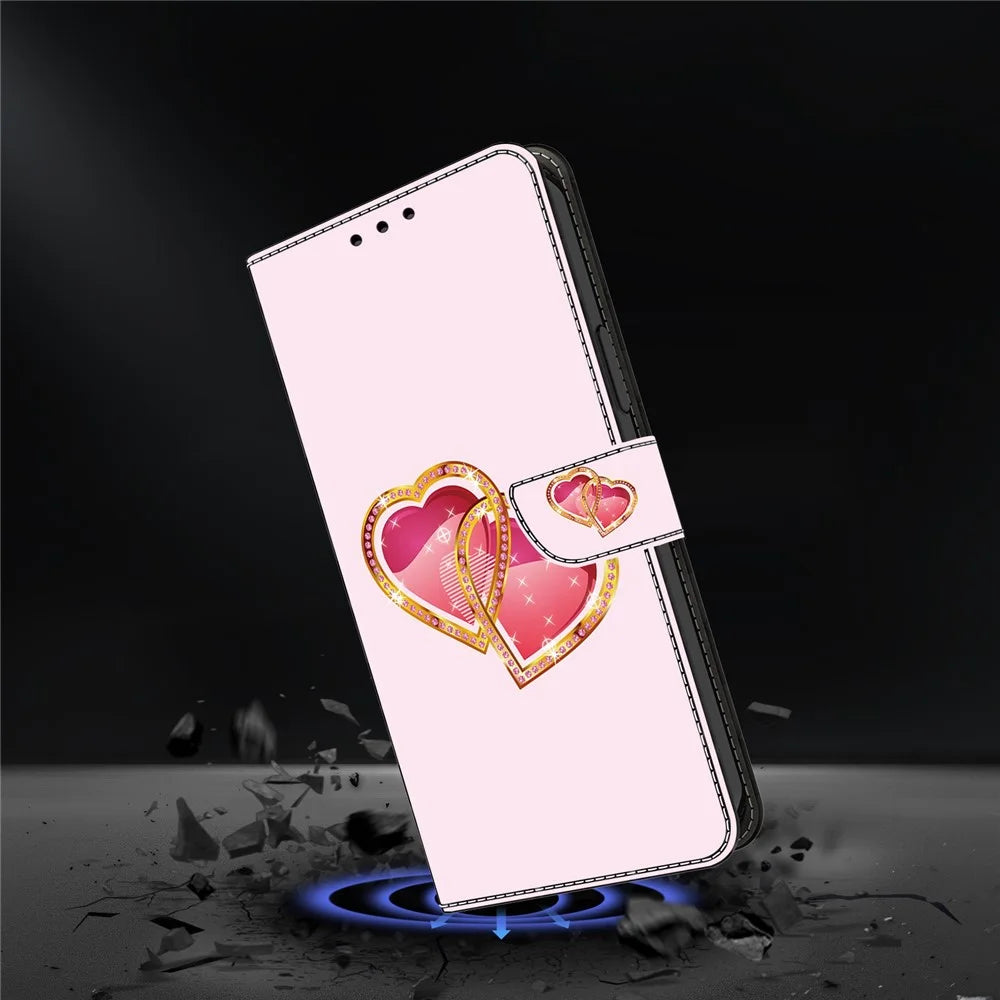 For Samsung Galaxy A23 5G (Global Version) / A23 4G Case Pattern Printing Leather Wallet Phone Cover - Love Heart - 6