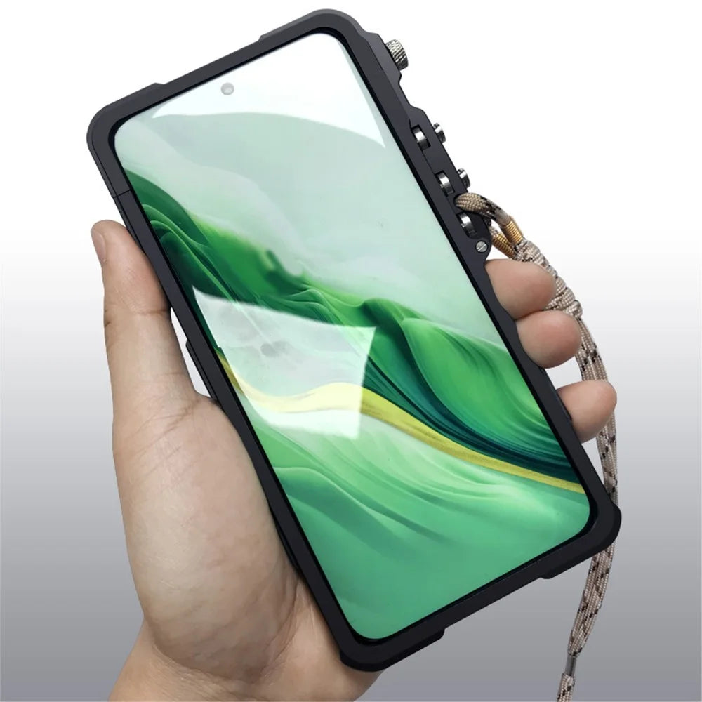 For vivo iQOO 12 Pro 5G Phone Case Mechanical Arm Aluminium Alloy Protective Cover - Black - 2