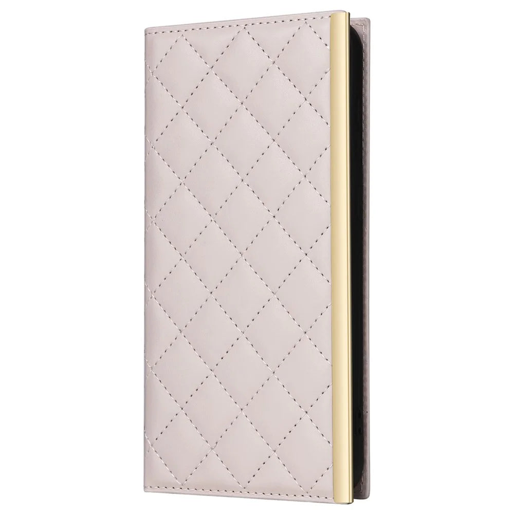 For Samsung Galaxy S23+ Wallet Case Anti-Drop PU Leather Phone Cover with Stand - Beige - 6
