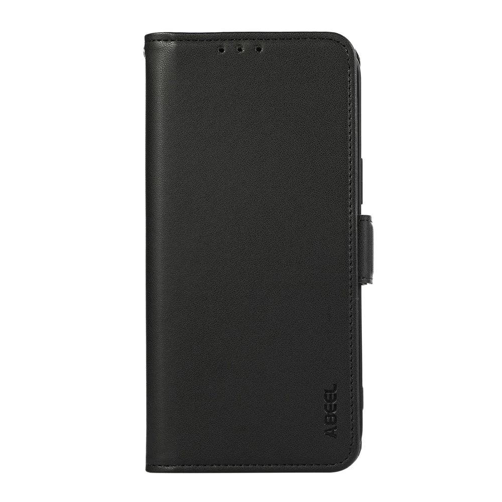 ABEEL For Samsung Galaxy S22 5G TPU+PU Leather Case Phone Stand Wallet RFID Blocking Phone Cover - Black - 6