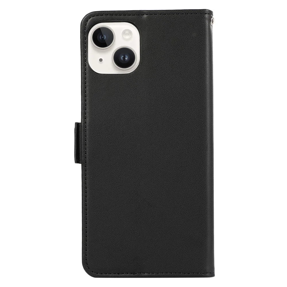 ABEEL For iPhone 14 Plus Case Flip Wallet Leather Phone Cover with RFID Blocking - Black - 7