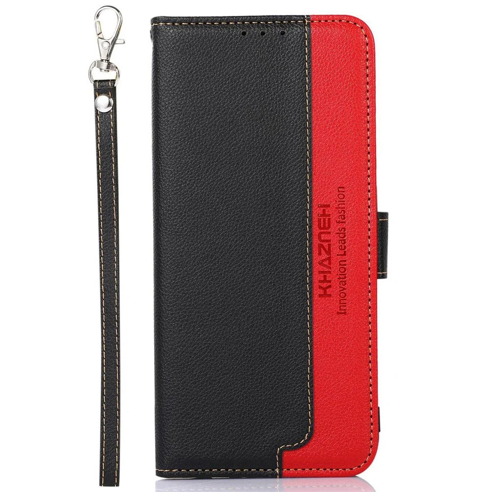 KHAZNEH For Google Pixel 10 Pro / 10 / 9 Pro / 9 Wallet Case RFID Blocking Litchi Texture Leather Phone Cover - Black - 6