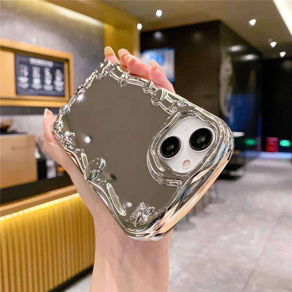For iPhone 14 TPU Case Electroplating Mirror Surface Drop-proof Mobile Phone Cover - 6