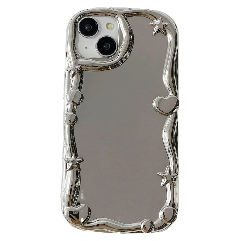 For iPhone 15 TPU Case Electroplating Mirror Plating Phone Cover - 1
