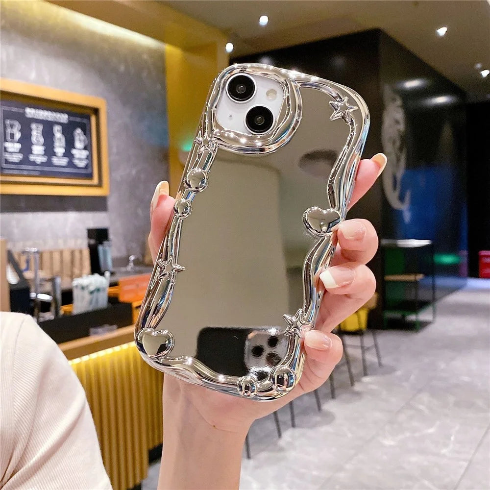 For iPhone 15 TPU Case Electroplating Mirror Plating Phone Cover - 5