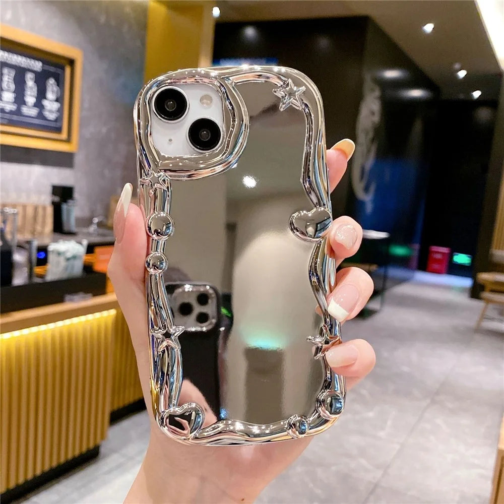 For iPhone 15 TPU Case Electroplating Mirror Plating Phone Cover - 7