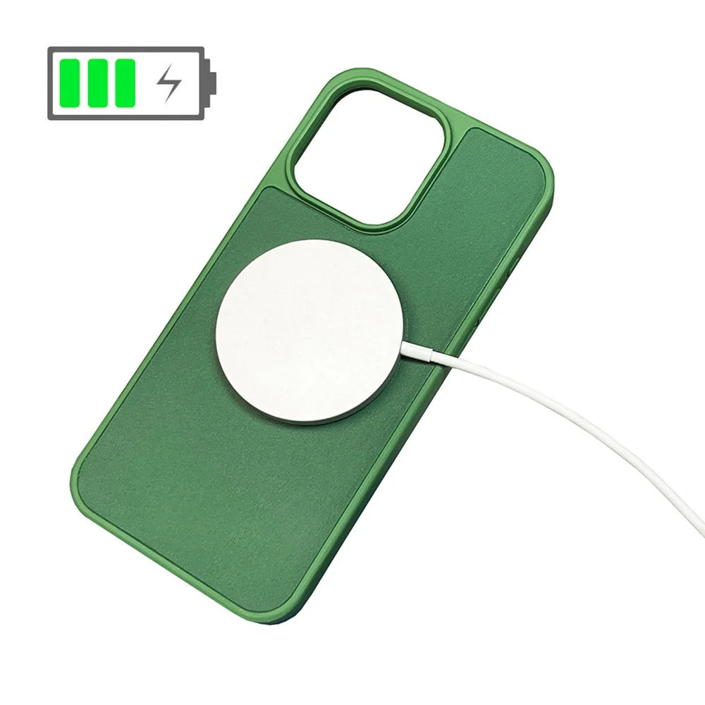 For iPhone 15 Plus Case PU Leather Coated TPU Protective Magnetic Phone Cover - Brown - 2