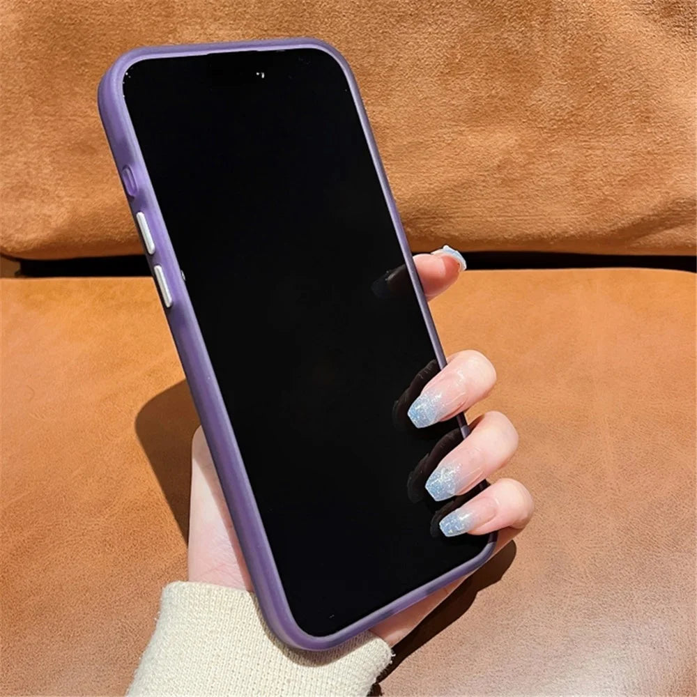 For iPhone 13 Pro Max Case Laser Effect Gradient PC+TPU Phone Cover Electroplating Lens Frame - Peacock Blue - 4