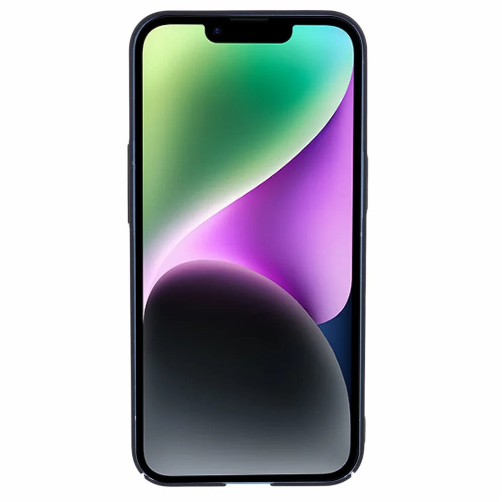 For iPhone 14 Plus Phone Case Skin-Touch Rubberized Hard PC Phone Back Cover - Black - 2