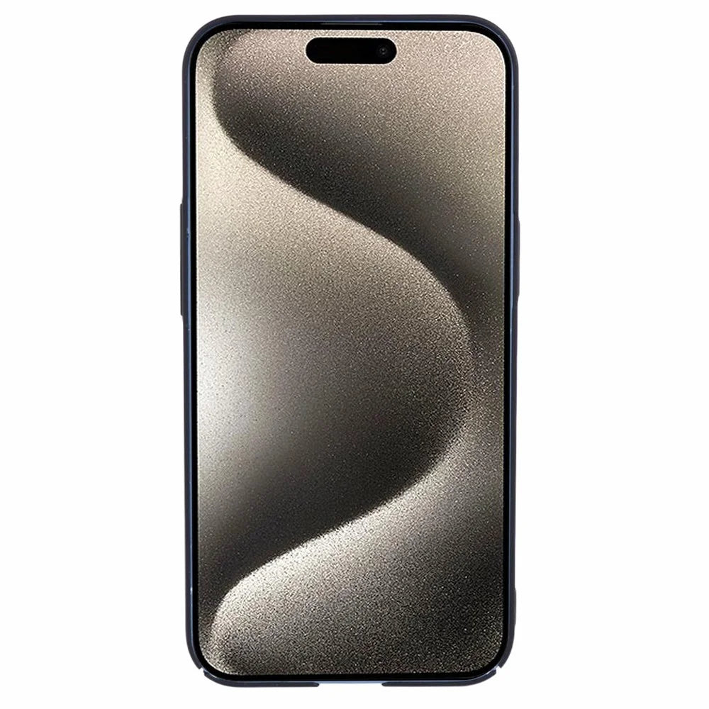 For iPhone 15 Case PC Phone Cover Hard Full Protective Phone Shell Skin-touch Design - Black - 2