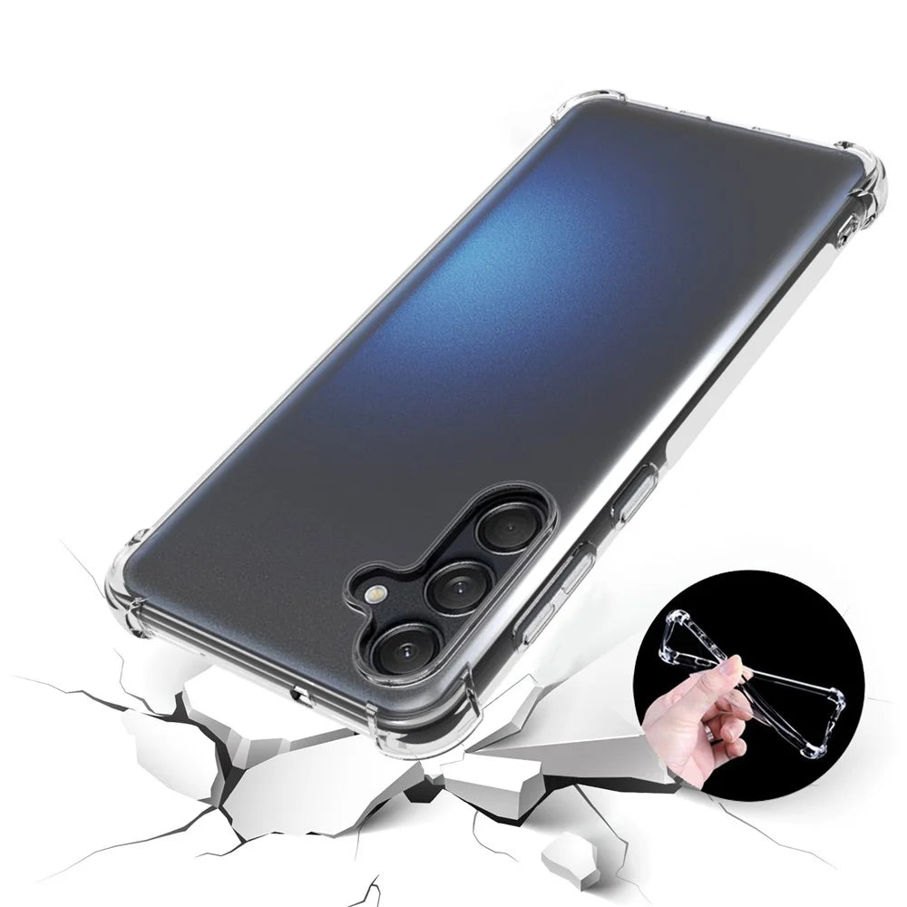 For Samsung Galaxy M55 5G / C55 5G / F55 5G Phone Case HD Transparent Four Corner Airbag TPU Cover - 2