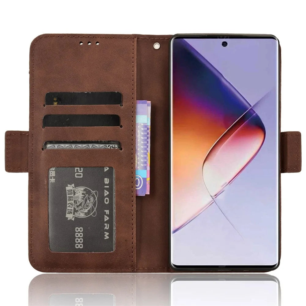 For Infinix Note 40 Pro 5G X6851 / Note 40 Pro+ X6851B Leather Phone Case with Multiple Card Slots - Brown - 2