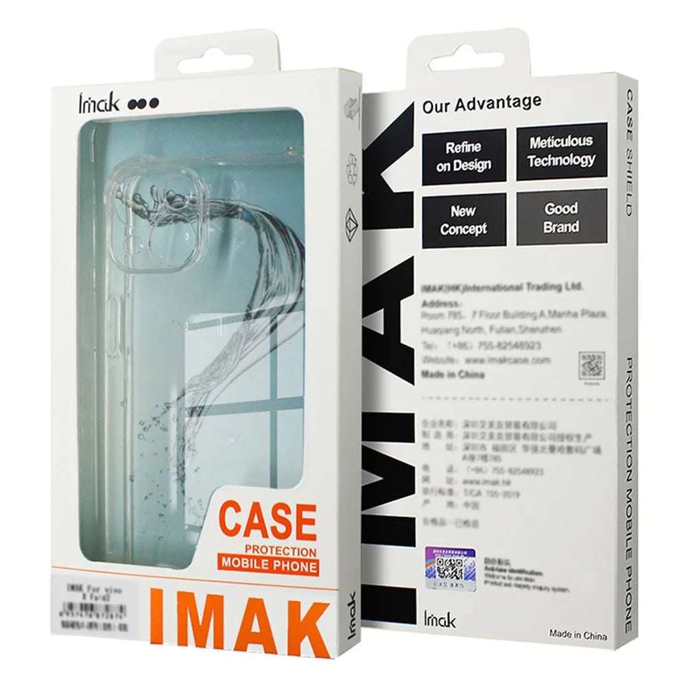 IMAK For vivo V30 Pro 5G / S18 Pro 5G Case Reinforced Corners Protection TPU Phone Cover - Transparent - 6