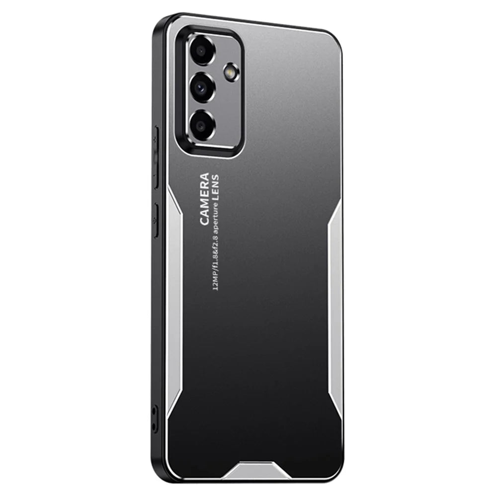 For Samsung Galaxy A14 5G / 4G Case Aluminum Alloy+TPU+PC Anti-Scratch Shockproof Phone Cover - Silver - 1