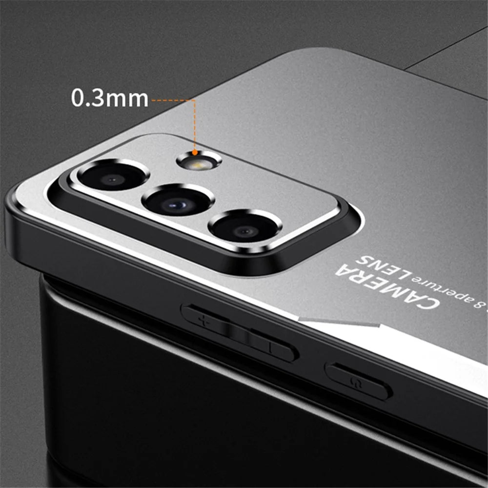 For Samsung Galaxy A14 5G / 4G Case Aluminum Alloy+TPU+PC Anti-Scratch Shockproof Phone Cover - Silver - 2