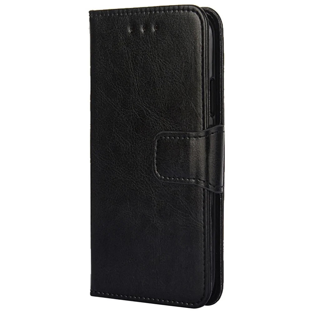 Phone Case Wallet for Samsung Galaxy S24+ TPU+PU Leather Shockproof Cell Phone Stand Cover - Black - 6