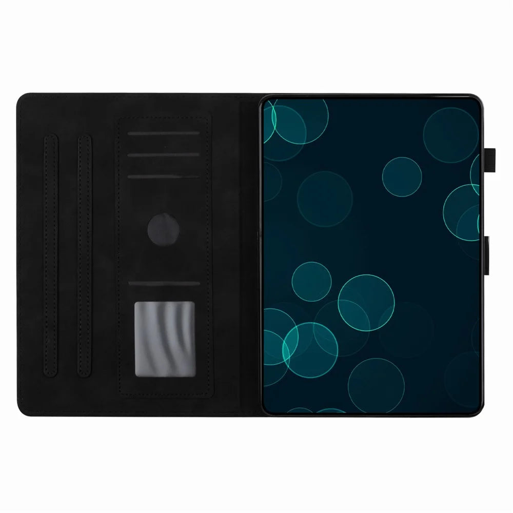 For iPad 10.2 (2020) / (2019) / iPad Air 10.5 inch (2019) / iPad Pro 10.5-inch (2017) Case PU Leather Cover Card Slots Stand - Black - 2