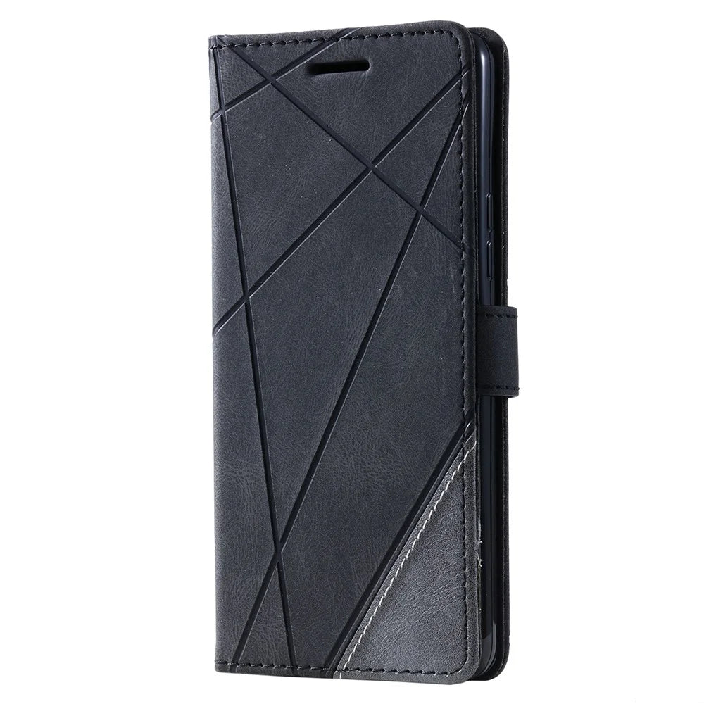 For Samsung Galaxy A34 5G Phone Case Anti-Scratch PU Leather Wallet Phone Stand Cover - Black - 7