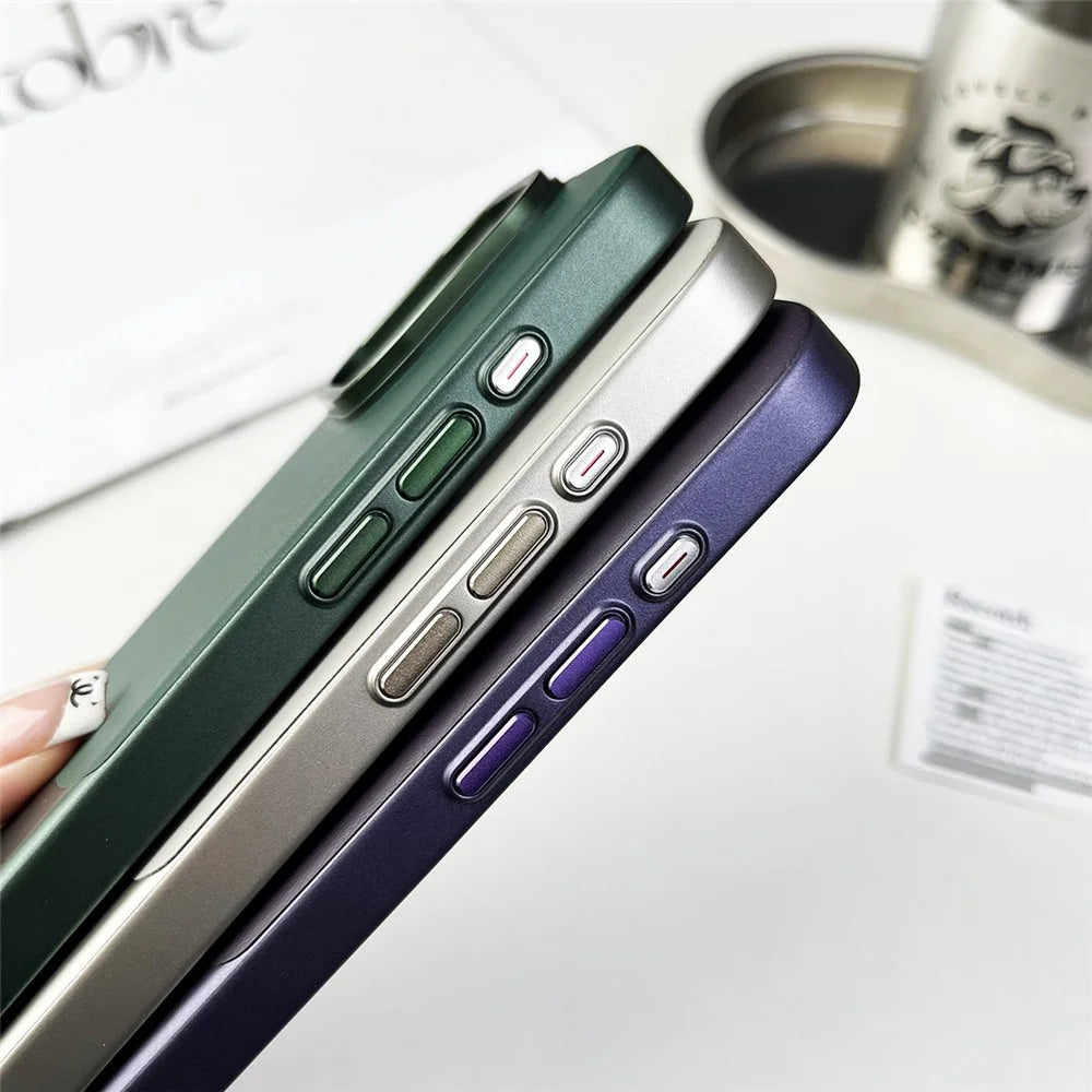 For iPhone 15 Pro Max Phone Case Nappa Texture Leather+PC Back Cover - Green - 2