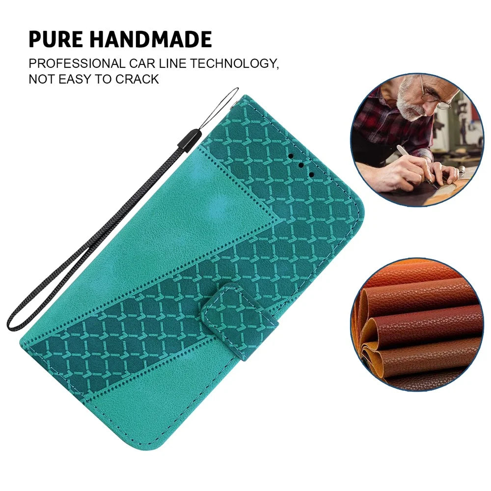 For Infinix Hot 40 / Hot 40 Pro Case 7-Shape PU Leather Wallet Phone Cover - Green - 4